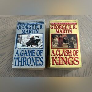 A game of thrones 1996 paperback book snow cover RARE clash of kings books lot